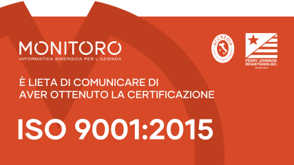 Monitoro Ottiene la Certificazione ISO 9001:2015